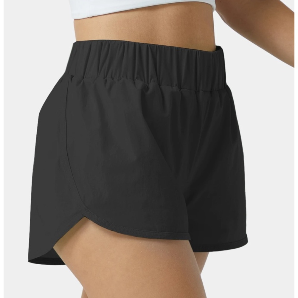 Black running shorts